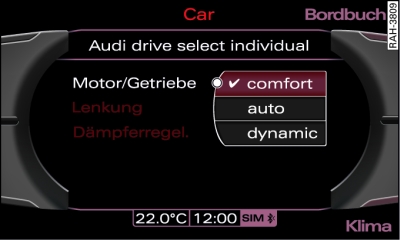 MMI-Display: Teilnehmersysteme einstellen